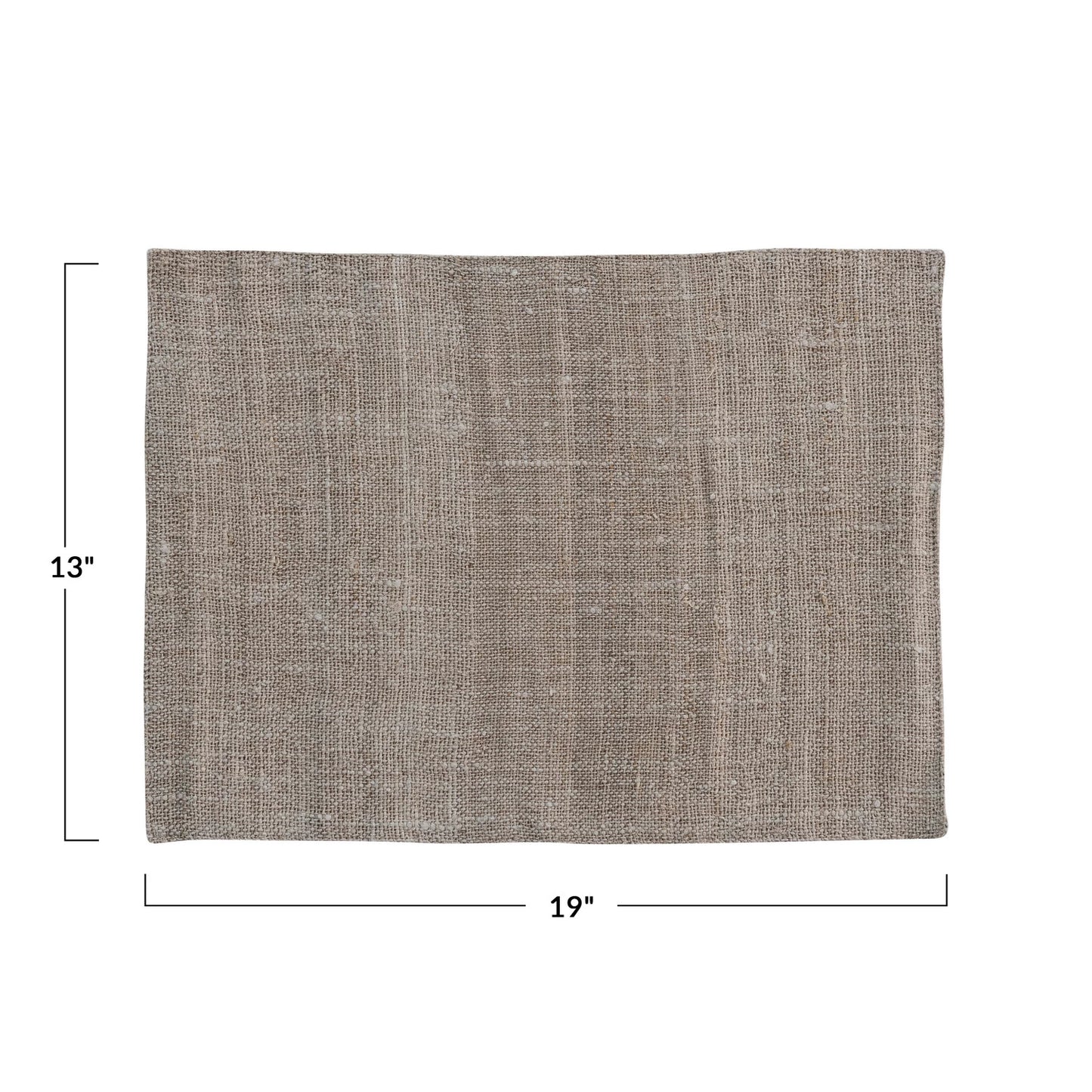 Woven Hemp Fiber & Cotton Placemat, Natural