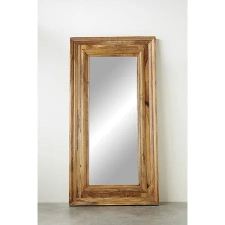 Mango Wood Framed Wall Mirror 38" X 74"