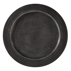 Hammered Charger-13" Round - Graphite