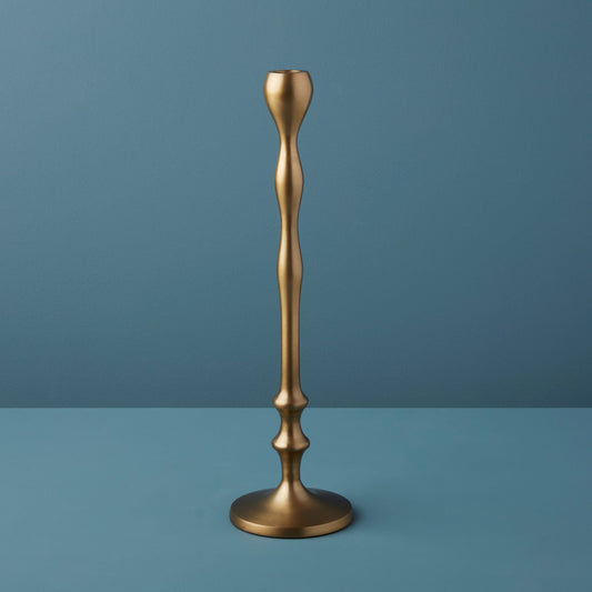 Aged Bronze Candlestick, medium