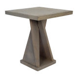 Grey Wood Side Table 20"W x 25"H