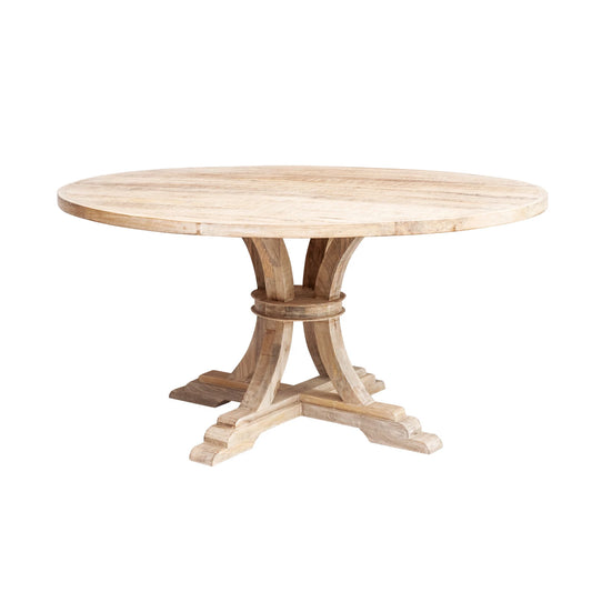 59" Mango Wood Round Table