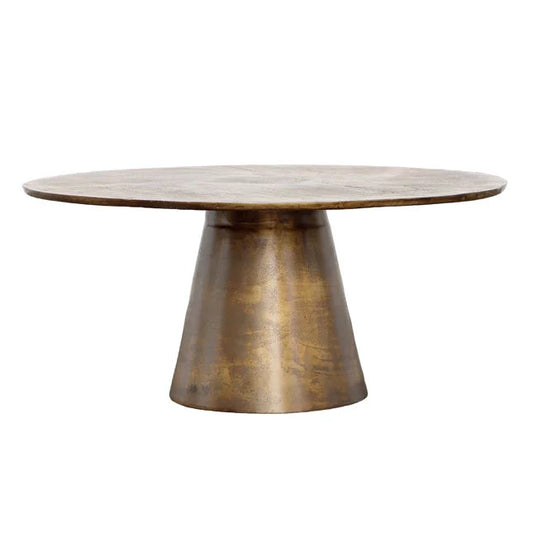 Cast Aluminum Brass Finish Coffee Table