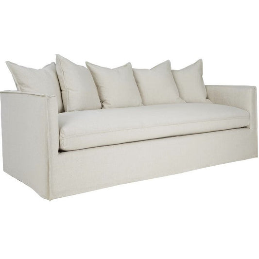 84" Dressmaker Sofa, Light Linen