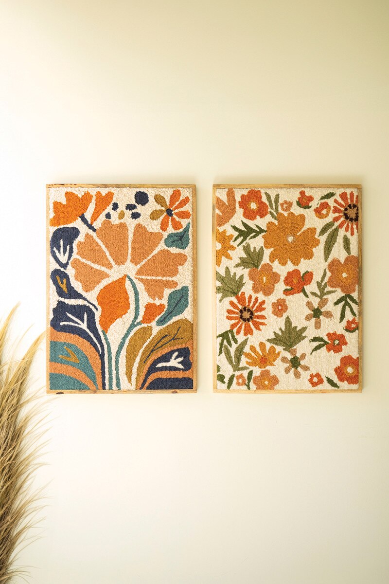 "Hand Hooked Floral"