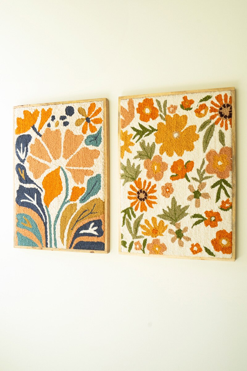 "Hand Hooked Floral"