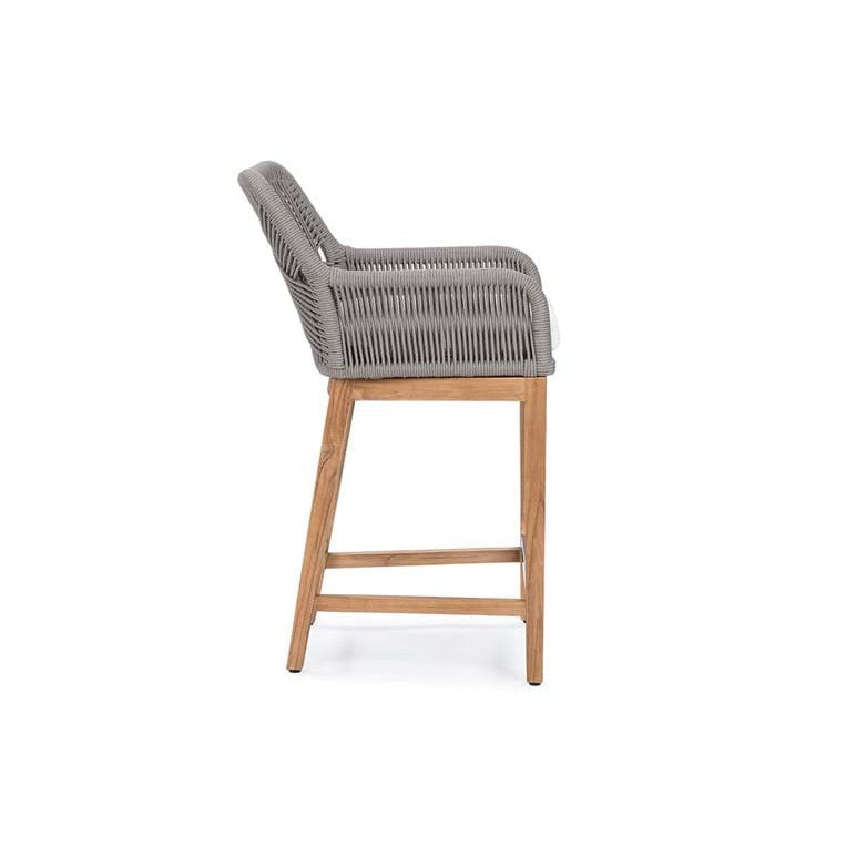 Woven Back Counter Stool Gray (Indoor/Outdoor)